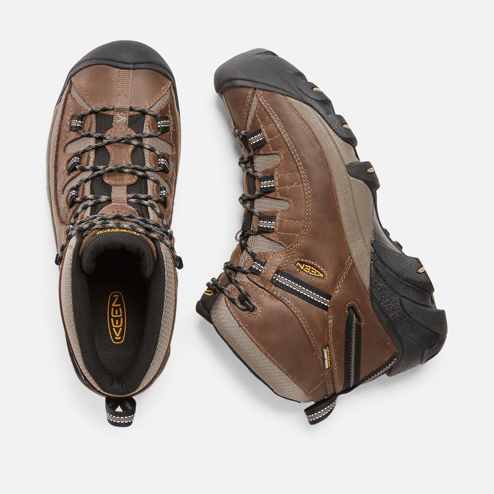 Keen Outdoor Bot Erkek Kahverengi/Siyah - Targhee Ii Waterproof Mid - Türkiye CGES35940